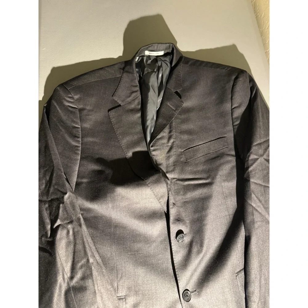Peter Millar Mens 40R Wool Blazer Charcoal Gray 2 Button Sport Coat Jacket